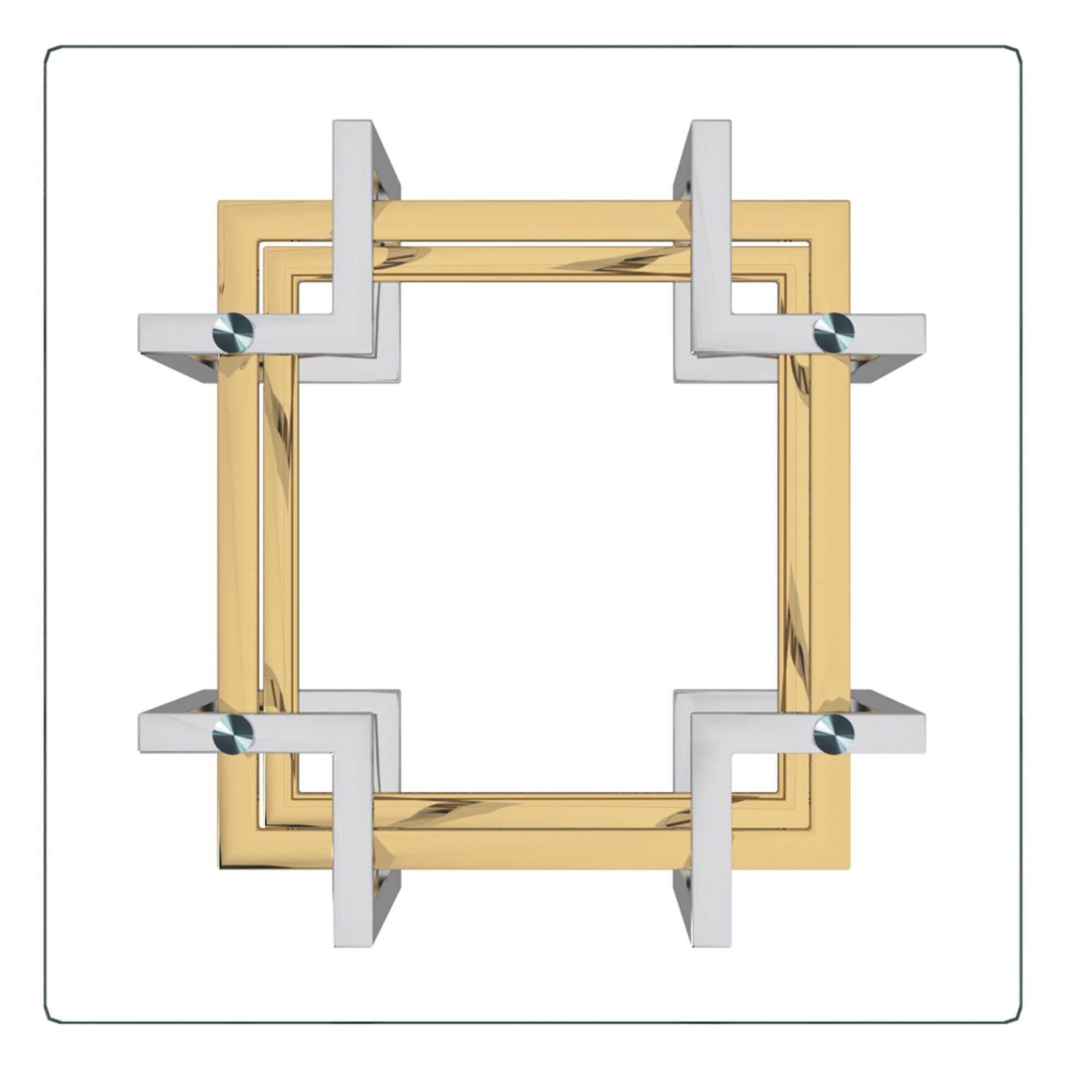 Florina Accent Table - Silver/Gold - Decor Furniture & Mattress