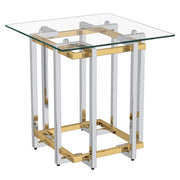 Florina Accent Table - Silver/Gold - Decor Furniture & Mattress