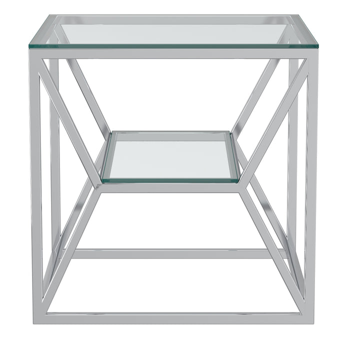 Dragor Accent Table - Silver - Decor Furniture & Mattress