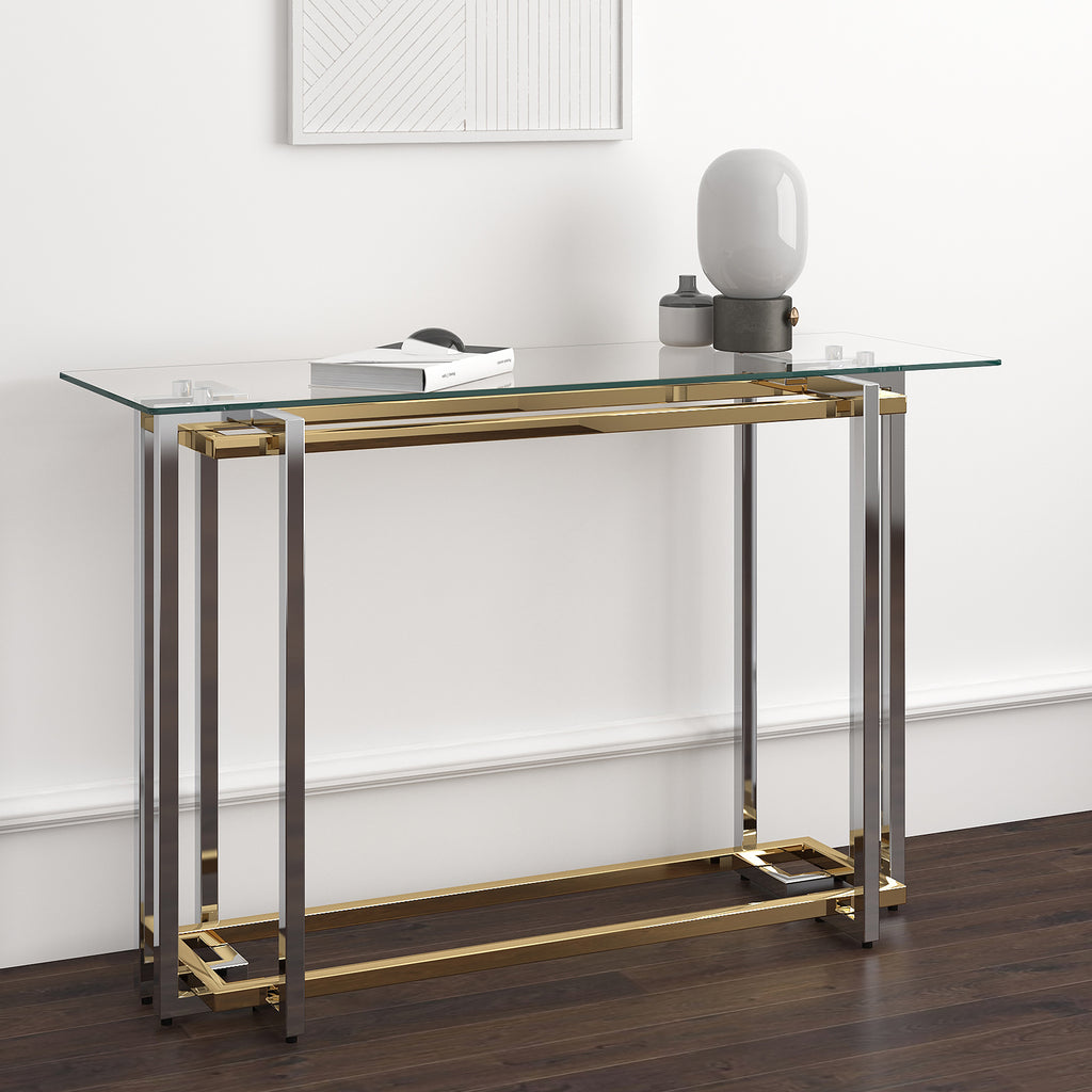 Florina Console Table - Silver/Gold - Decor Furniture & Mattress