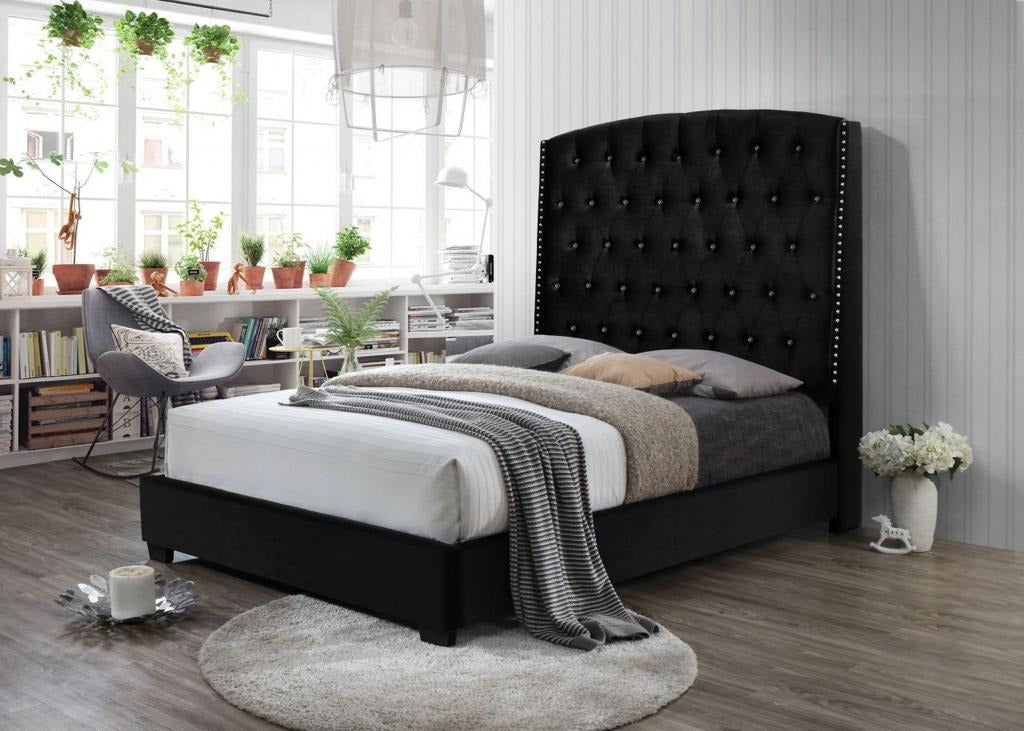 Trisha Bed Frame - Grey/Black/Blue - Decor Furniture & Mattress