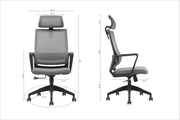 Kelly Office Chair - Grey - Decor Furniture & Mattress