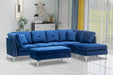 Cynthia Reversible Sectional - Grey/Blue - Decor Furniture & Mattress