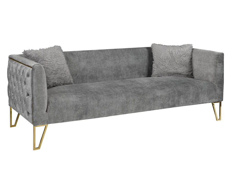 Grey Suede Sofa 