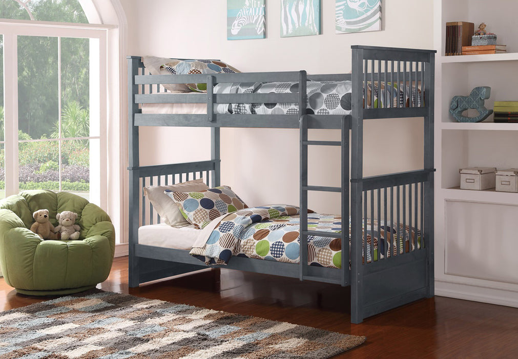 Zo Twin/Twin Bunk Bed (Colour Options) - Decor Furniture & Mattress