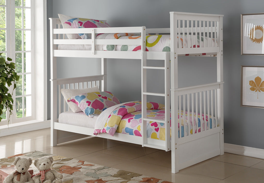 Zo Twin/Twin Bunk Bed (Colour Options) - Decor Furniture & Mattress