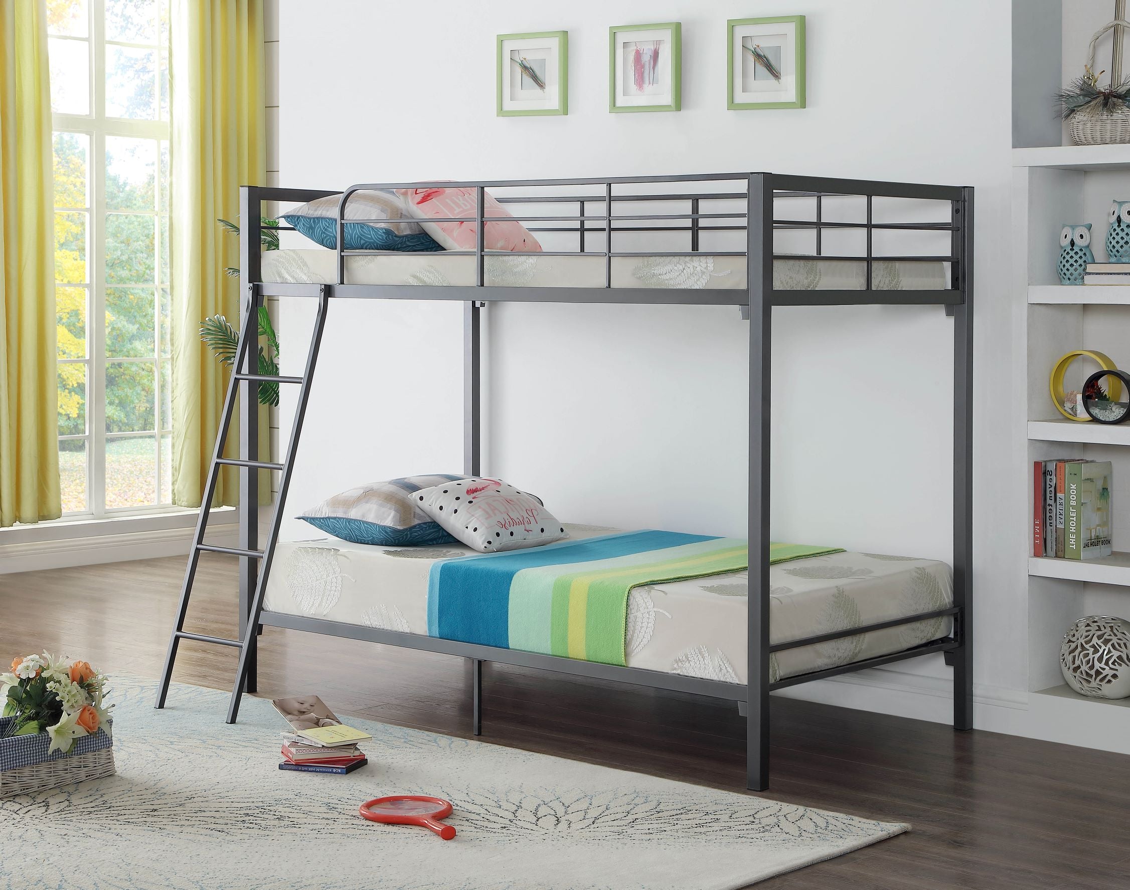Connie Twin/Twin Bunk Bed (Colour Options) - Decor Furniture & Mattress