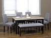 Nancy 6Pc Dinette Set (Real Marble) - Grey - Decor Furniture & Mattress