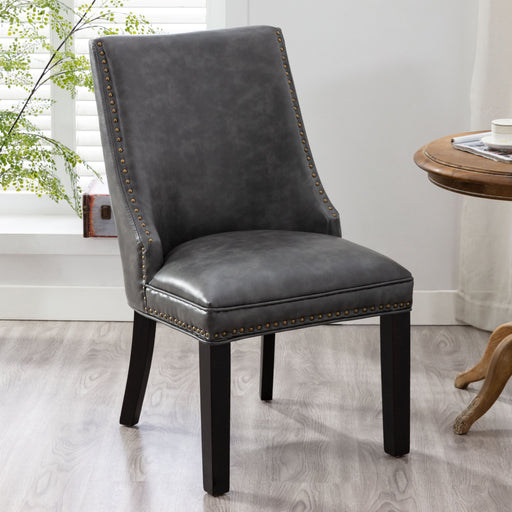 Elle Dining Chairs - Grey PU - Decor Furniture & Mattress