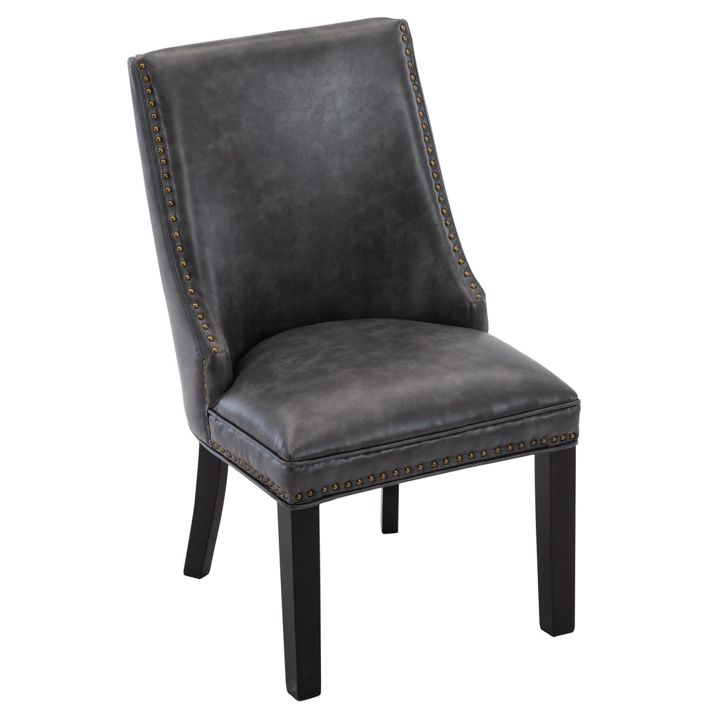 Elle Dining Chairs - Grey PU - Decor Furniture & Mattress