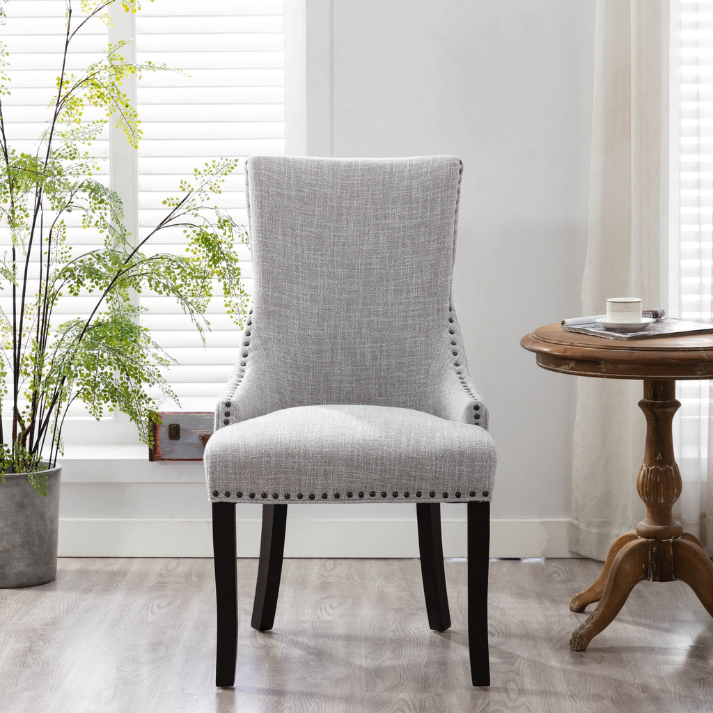 Madonna Dining Chair - Textured Light Grey - Decor Furniture & Mattress