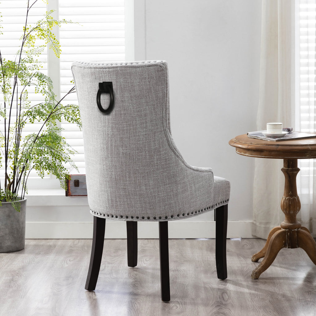 Madonna Dining Chair - Textured Light Grey - Decor Furniture & Mattress
