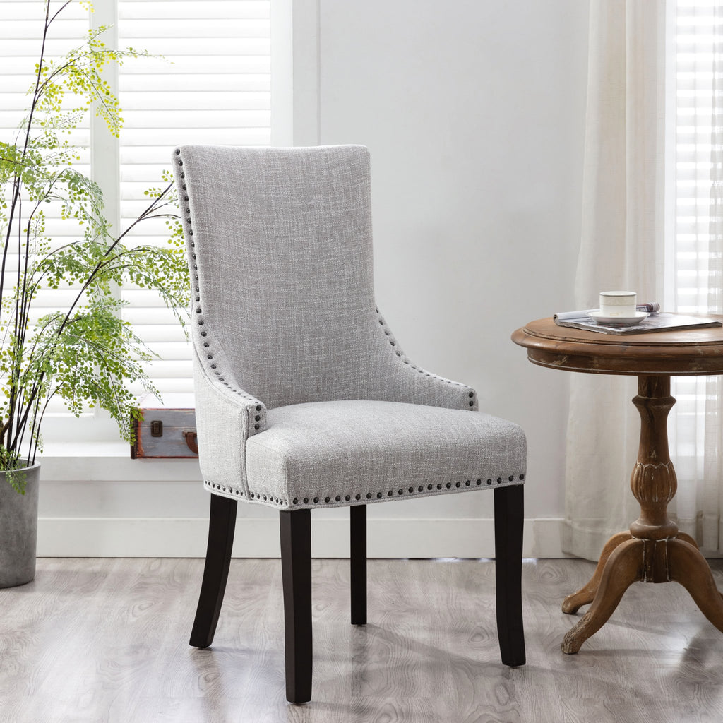 Madonna Dining Chair - Textured Light Grey - Decor Furniture & Mattress