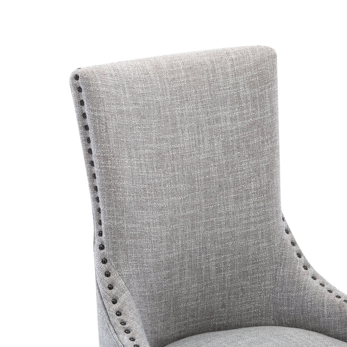 Madonna Dining Chair - Textured Light Grey - Decor Furniture & Mattress