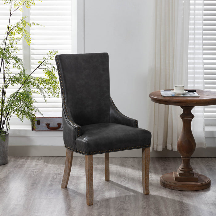 Madonna Dining Chair - Grey PU - Decor Furniture & Mattress