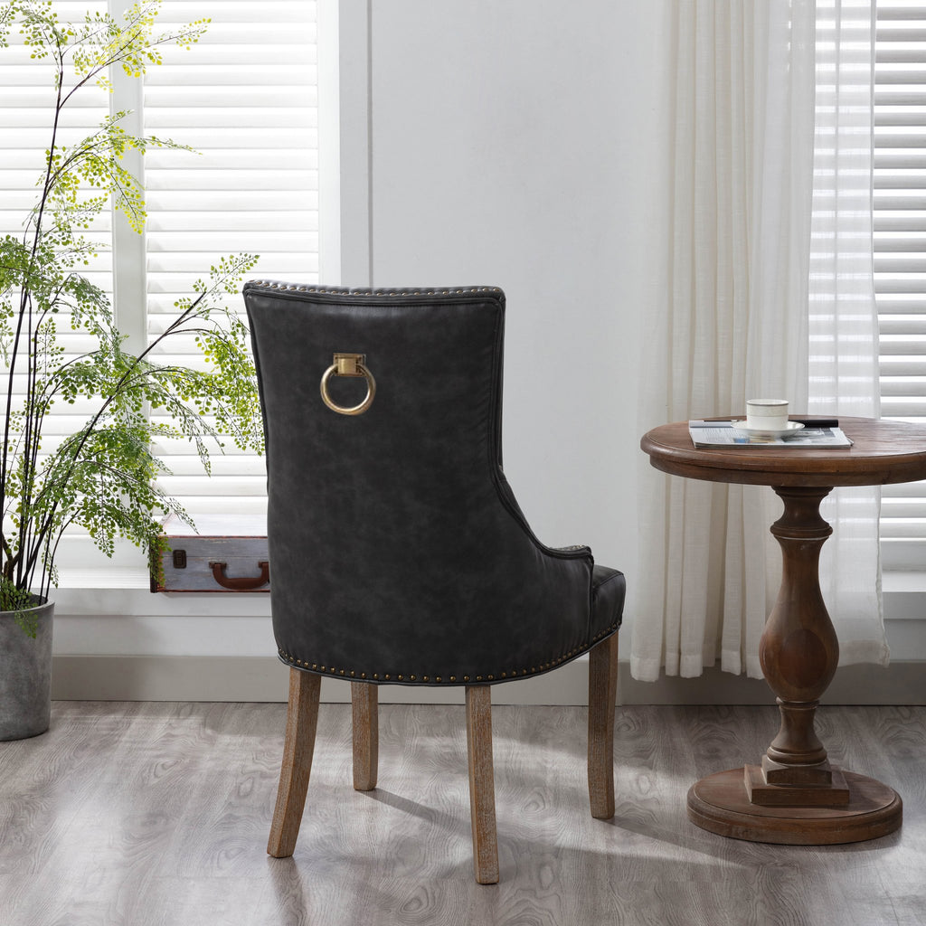 Madonna Dining Chair - Grey PU - Decor Furniture & Mattress