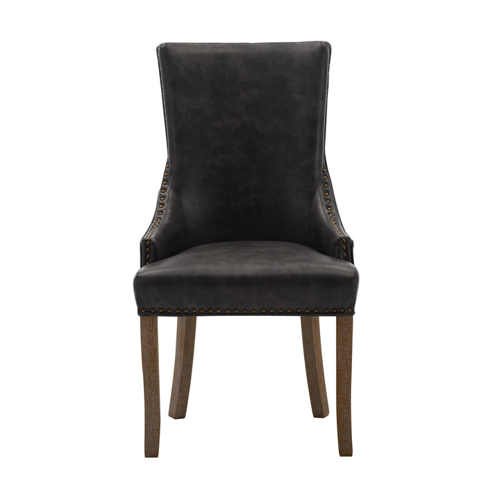 Madonna Dining Chair - Grey PU - Decor Furniture & Mattress