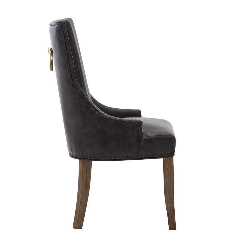 Madonna Dining Chair - Grey PU - Decor Furniture & Mattress