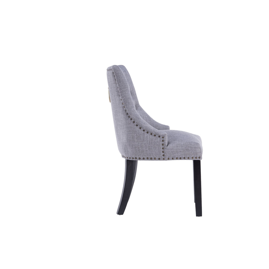 Maya Dining Chair (Set of 2) - Medium Grey Fabric - Decor Furniture & Mattress