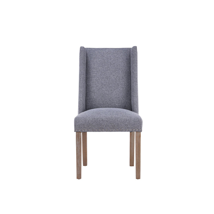 Wing Dining Chairs (Set of 2) - Medium Grey - Decor Furniture & Mattress