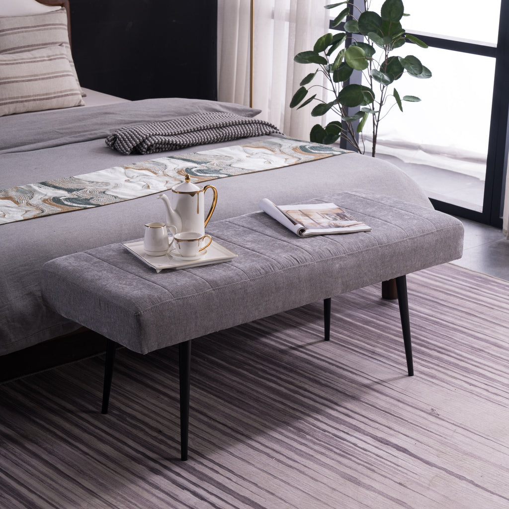Emmanual Bench - Beige/Grey - Decor Furniture & Mattress