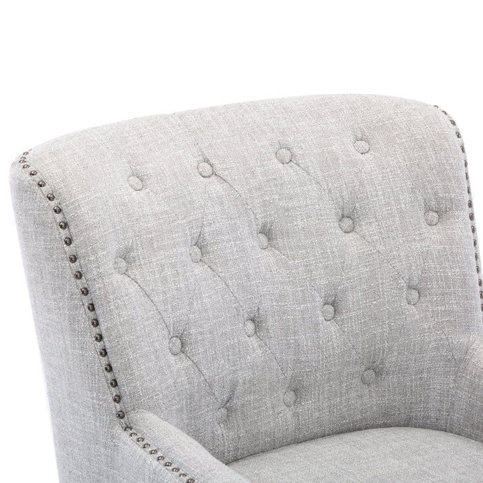Parkersburg Arm Chair - Light Grey/Medium Grey - Decor Furniture & Mattress