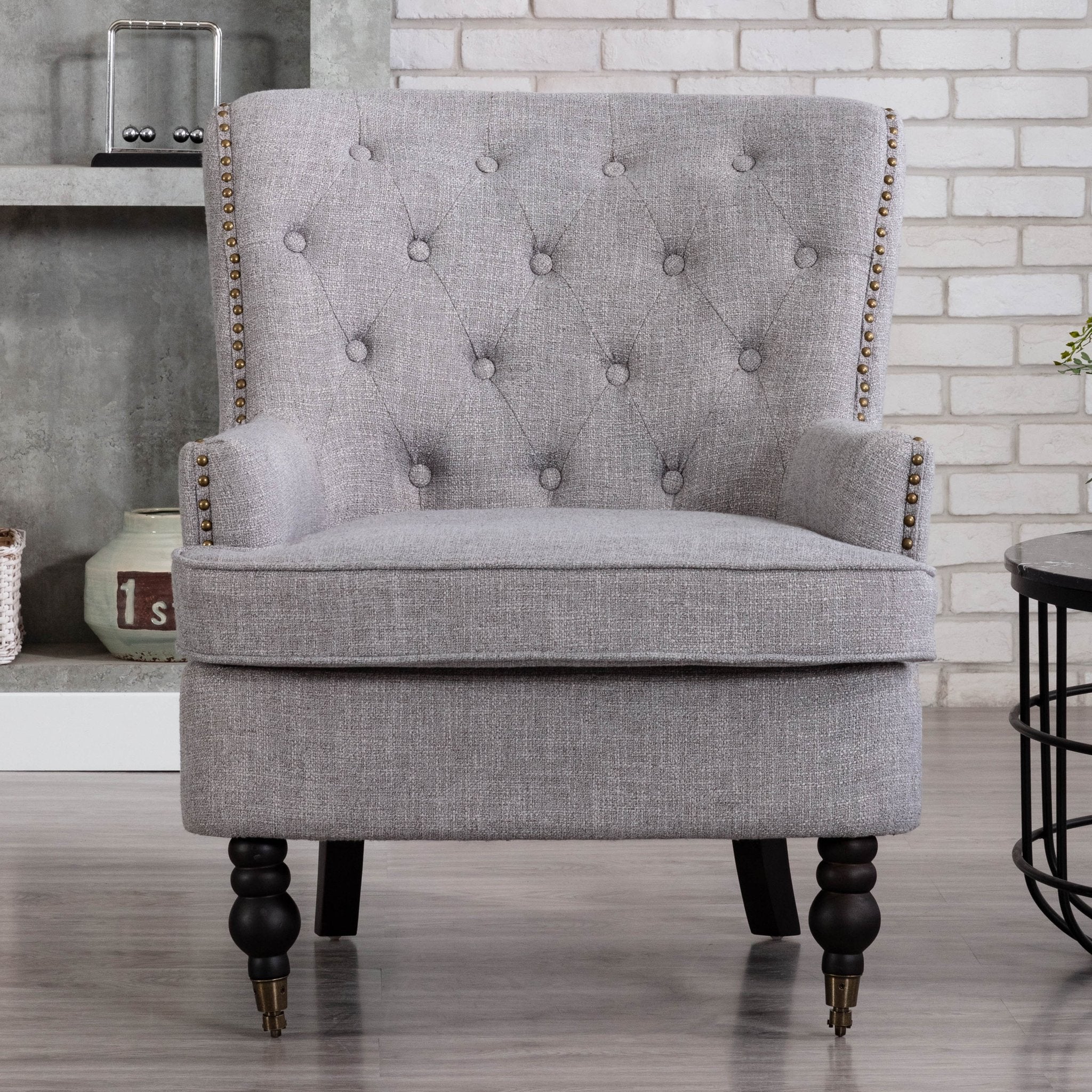 Parkersburg Arm Chair - Light Grey/Medium Grey - Decor Furniture & Mattress