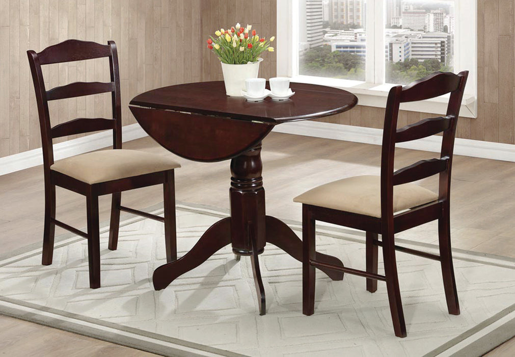 Lewis 3Pc Dinette Set - Brown - Decor Furniture & Mattress
