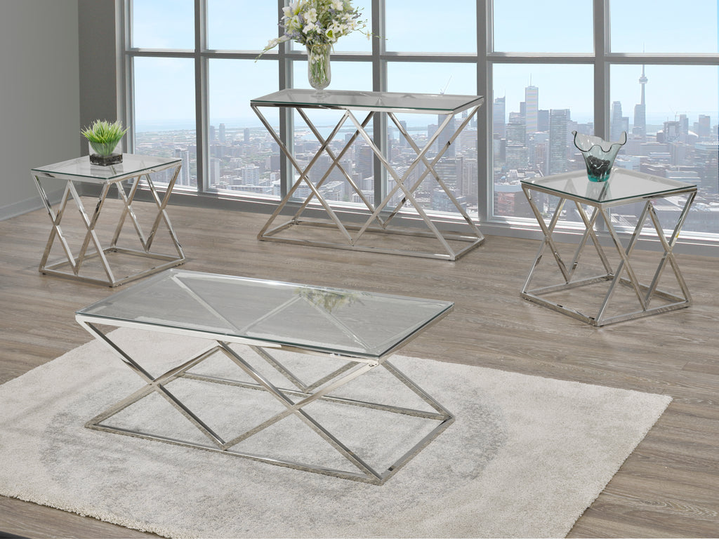 Glass Coffee Table Set