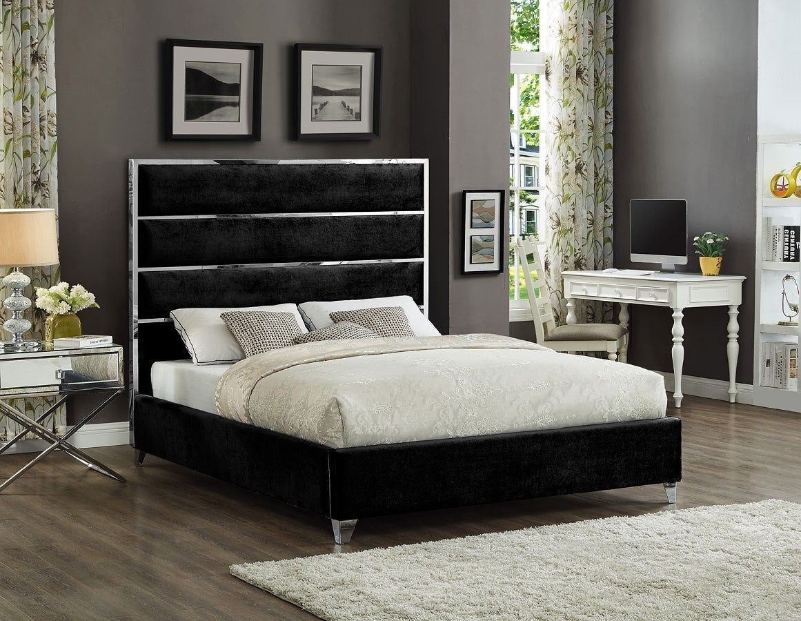 Black Fabric Bed Frame