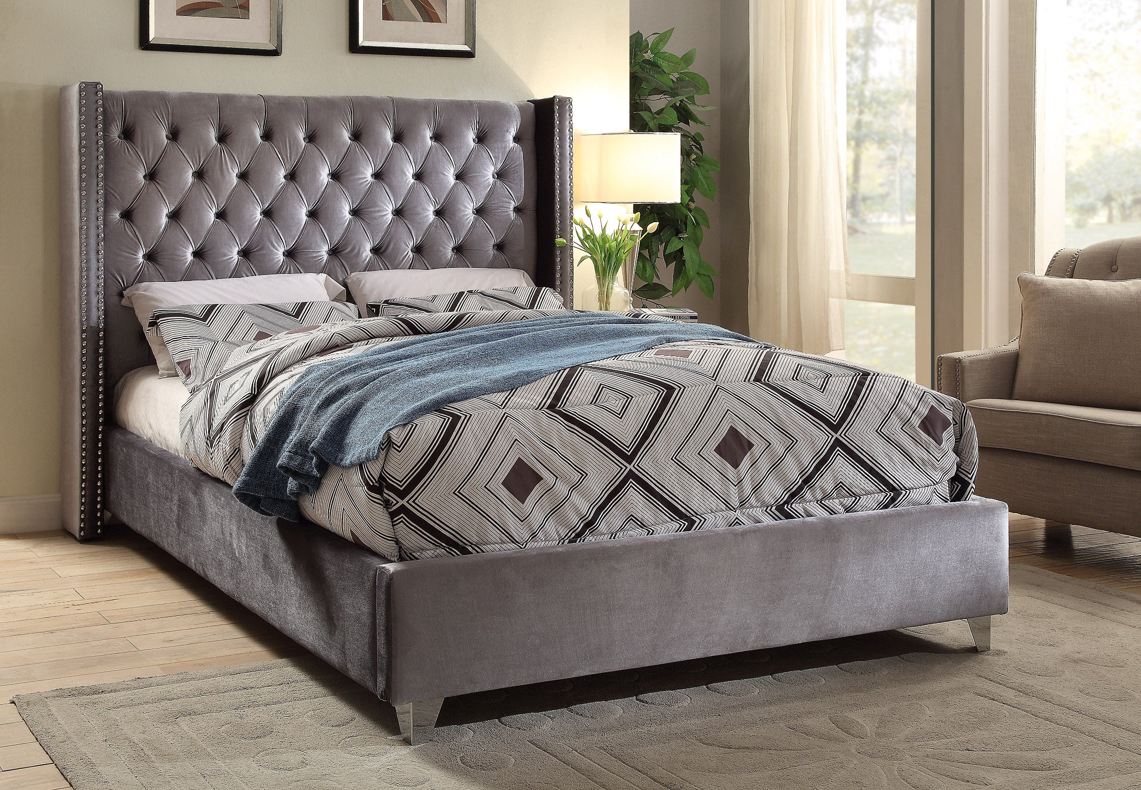Inglewood Bed Frame (Size & Colour Options) - Decor Furniture & Mattress