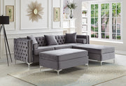 Eric Reversible Sectional - Grey - Decor Furniture & Mattress