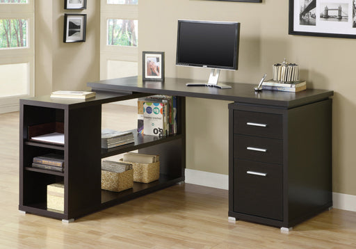 Marcus Computer Desk - White/Espresso - Decor Furniture & Mattress