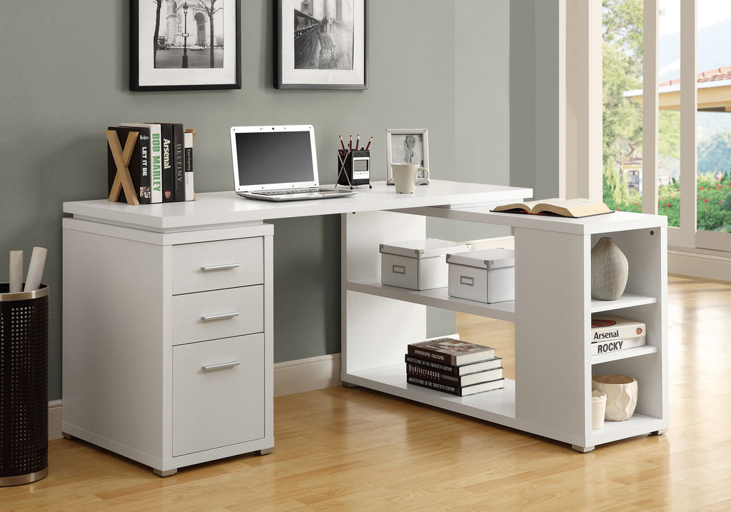 Marcus Computer Desk - White/Espresso - Decor Furniture & Mattress