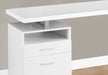 Noah Computer Desk - White/Espresso/Taupe - Decor Furniture & Mattress