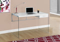 Napier Office Desk - Glossy White/Grey/Brown - Decor Furniture & Mattress