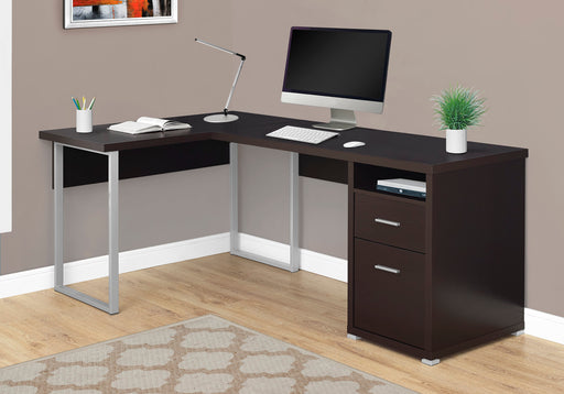 Cora Computer Desk - Grey/White/Espresso/Taupe - Decor Furniture & Mattress