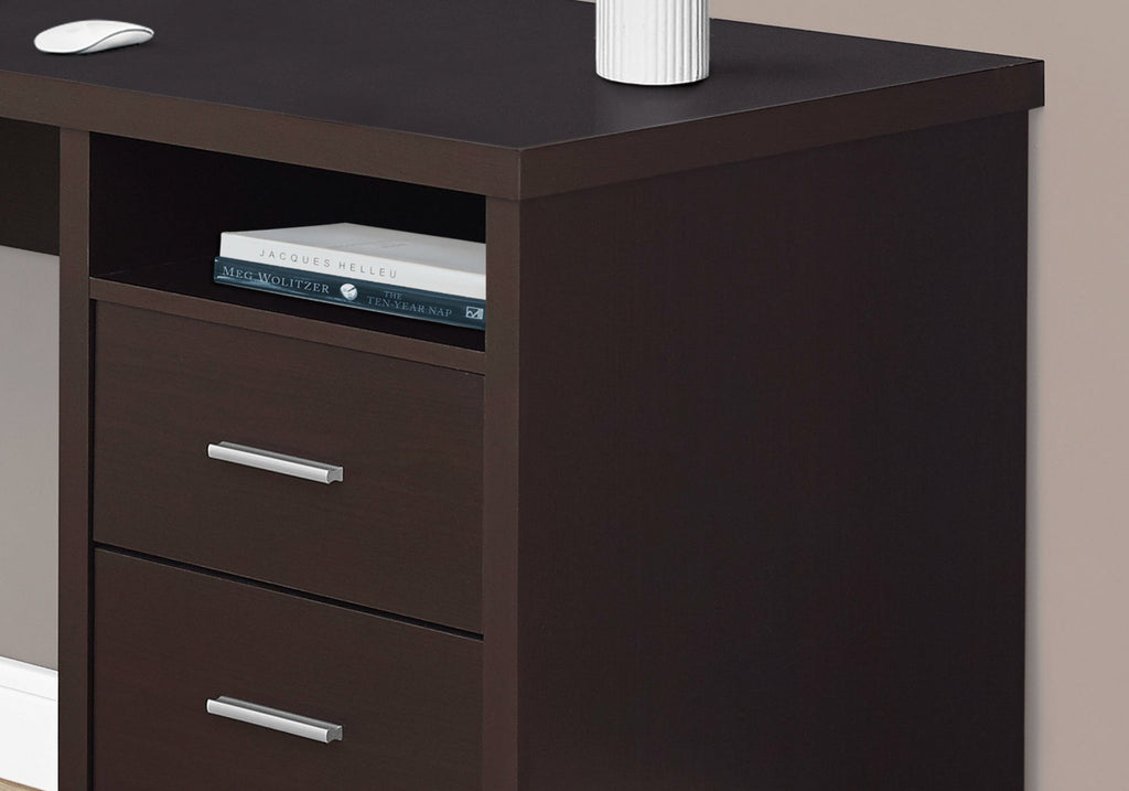 Cora Computer Desk - Grey/White/Espresso/Taupe - Decor Furniture & Mattress