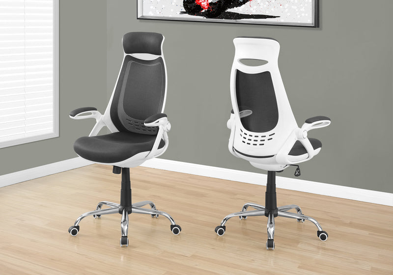 Santana Office Chair - Black/White - Decor Furniture & Mattress