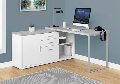Dan Computer Desk - Cement Look - Decor Furniture & Mattress
