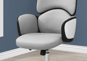 Executive Leather Chair - Black/White - Decor Furniture & Mattress