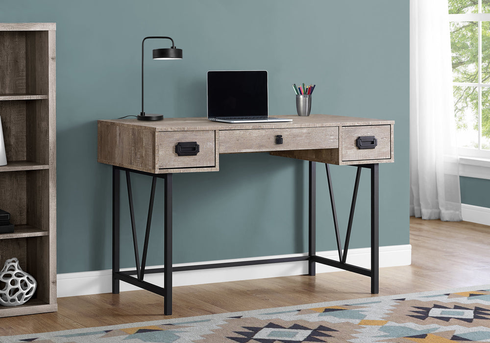 Alfie Computer Desk - Taupe - Decor Furniture & Mattress