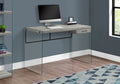 Napier Office Desk - Glossy White/Grey/Brown - Decor Furniture & Mattress