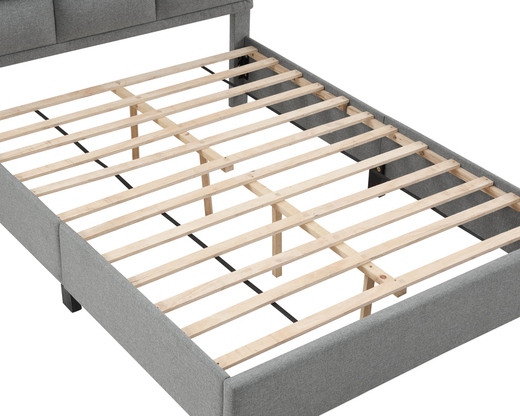 Graham Fabric Bed Frame - Queen/King - Decor Furniture & Mattress