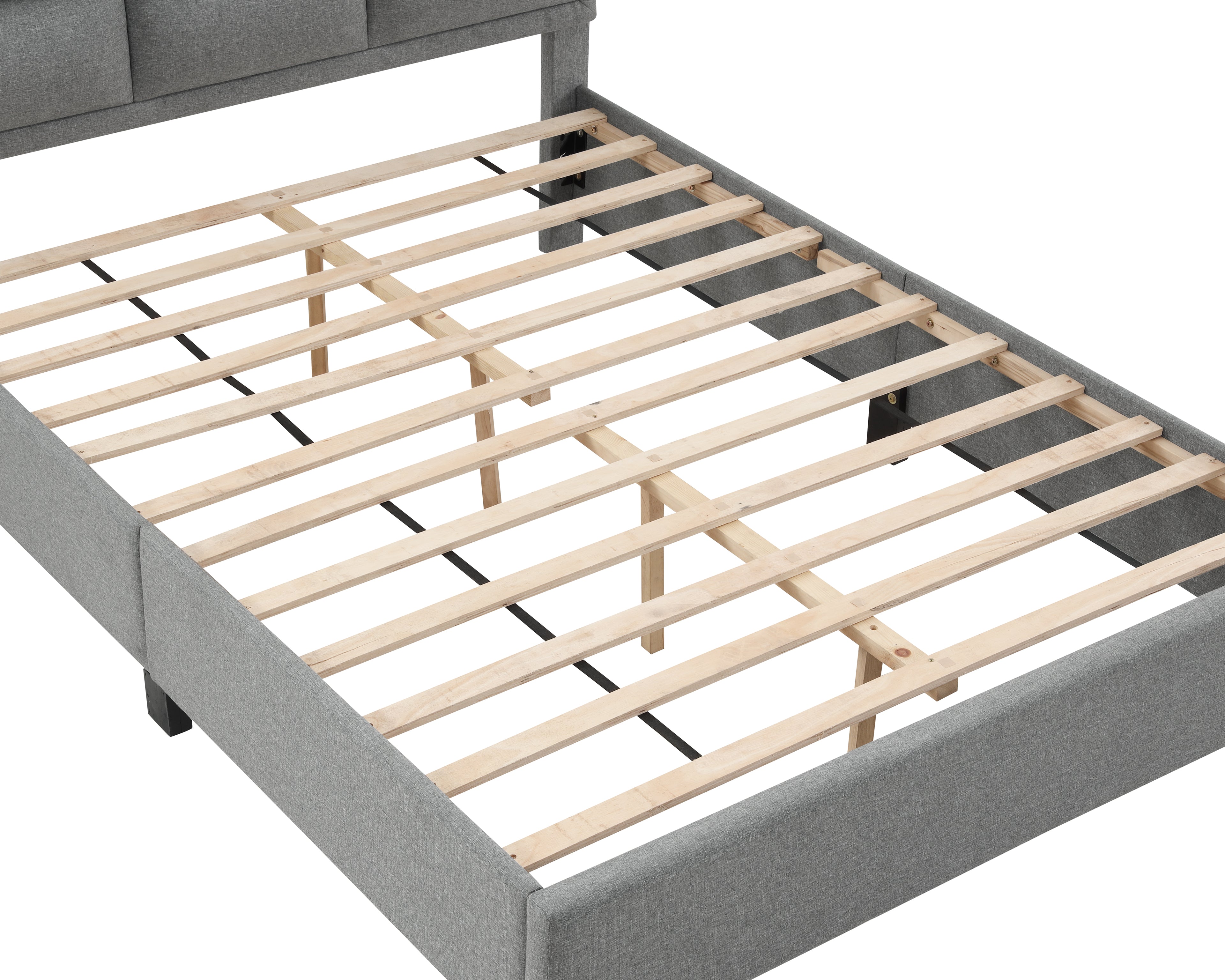 Graham Fabric Bed Frame - Queen/King - Decor Furniture & Mattress