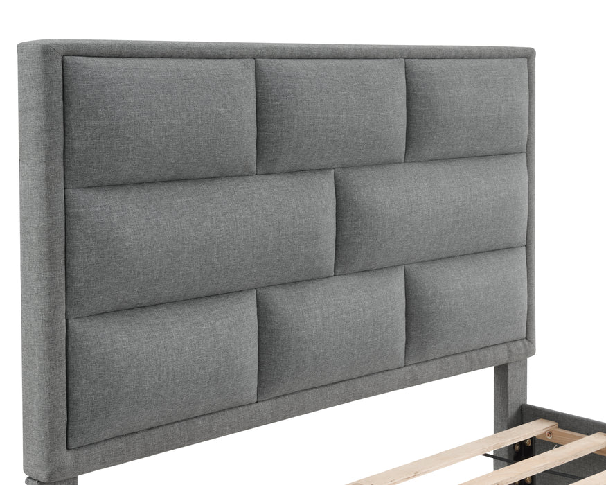 Graham Fabric Bed Frame - Queen/King - Decor Furniture & Mattress