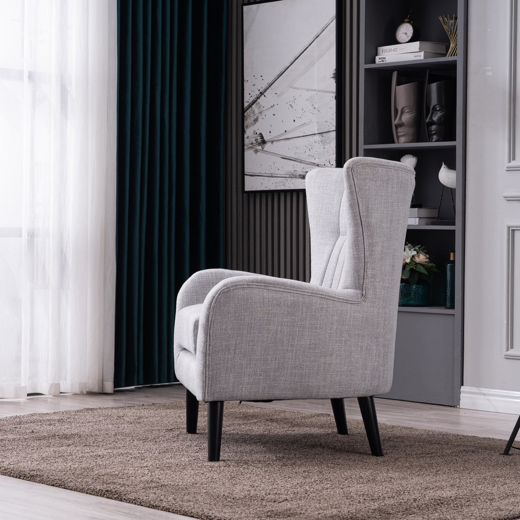 Avery Arm Chair - Textured Light Grey/Medium Grey - Decor Furniture & Mattress