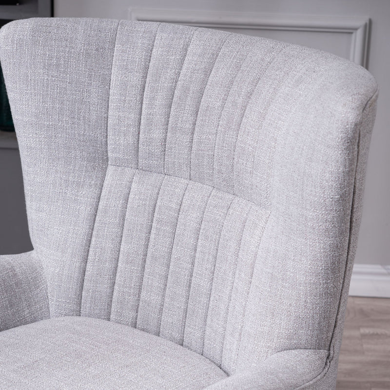 Avery Arm Chair - Textured Light Grey/Medium Grey - Decor Furniture & Mattress