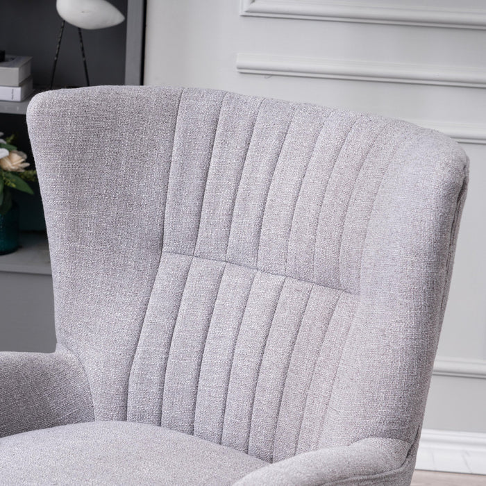 Avery Arm Chair - Textured Light Grey/Medium Grey - Decor Furniture & Mattress