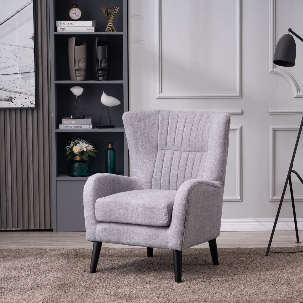 Avery Arm Chair - Textured Light Grey/Medium Grey - Decor Furniture & Mattress